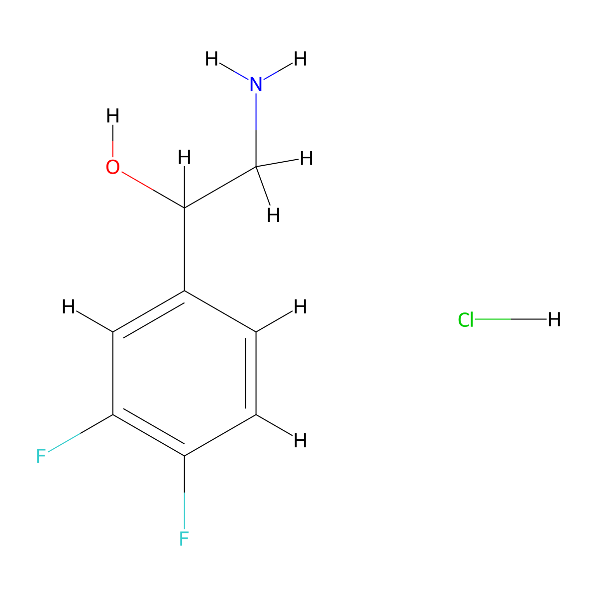 2-Amino-1-(3,4-difluorophenyl)ethan-1-ol hydrochloride molecular structure, CAS 51337-08-7