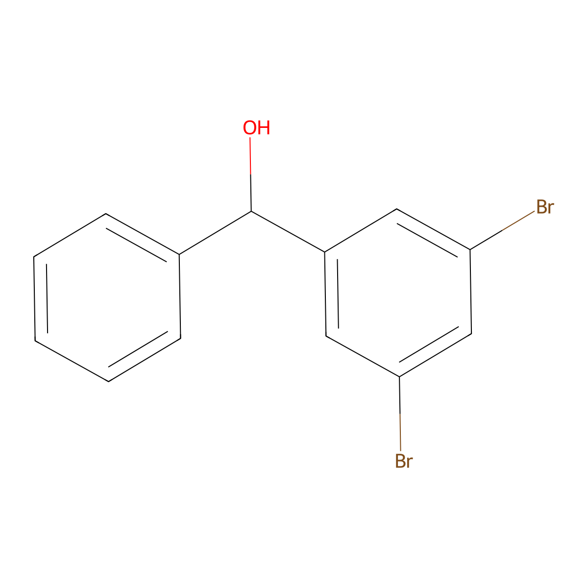 (3,5-Dibromophenyl)(phenyl)methanol molecular structure, CAS 51339-31-2