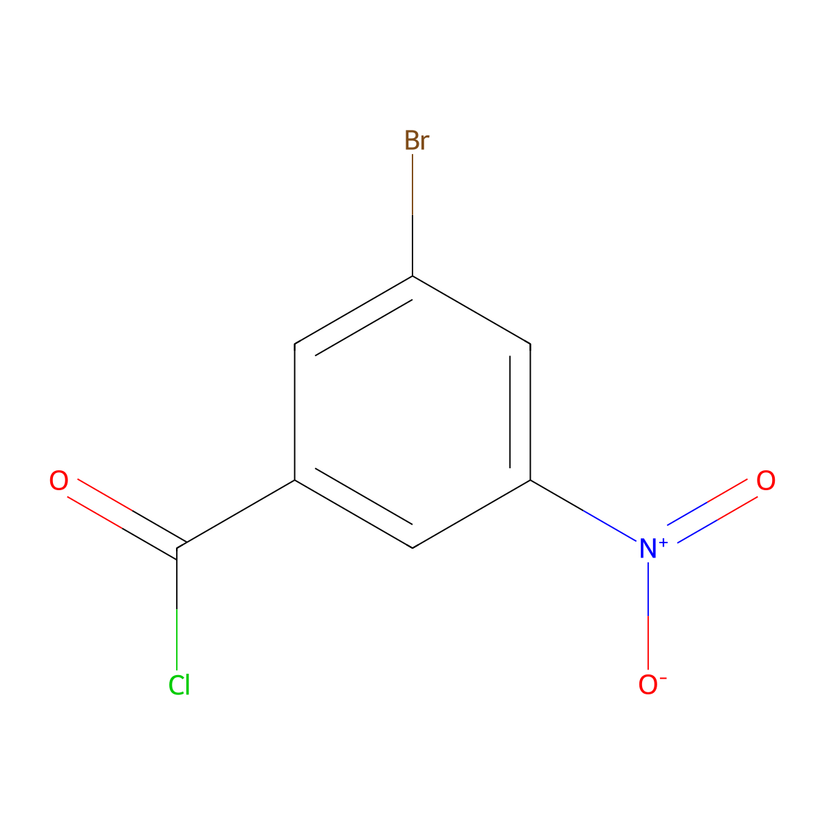 3-Bromo-5-nitrobenzoyl chloride molecular structure, CAS 51339-40-3