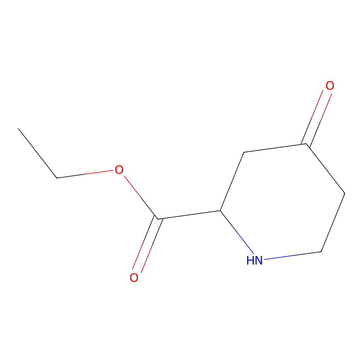 Ethyl 4-oxopiperidine-2-carboxylate molecular structure, CAS 51339-61-8