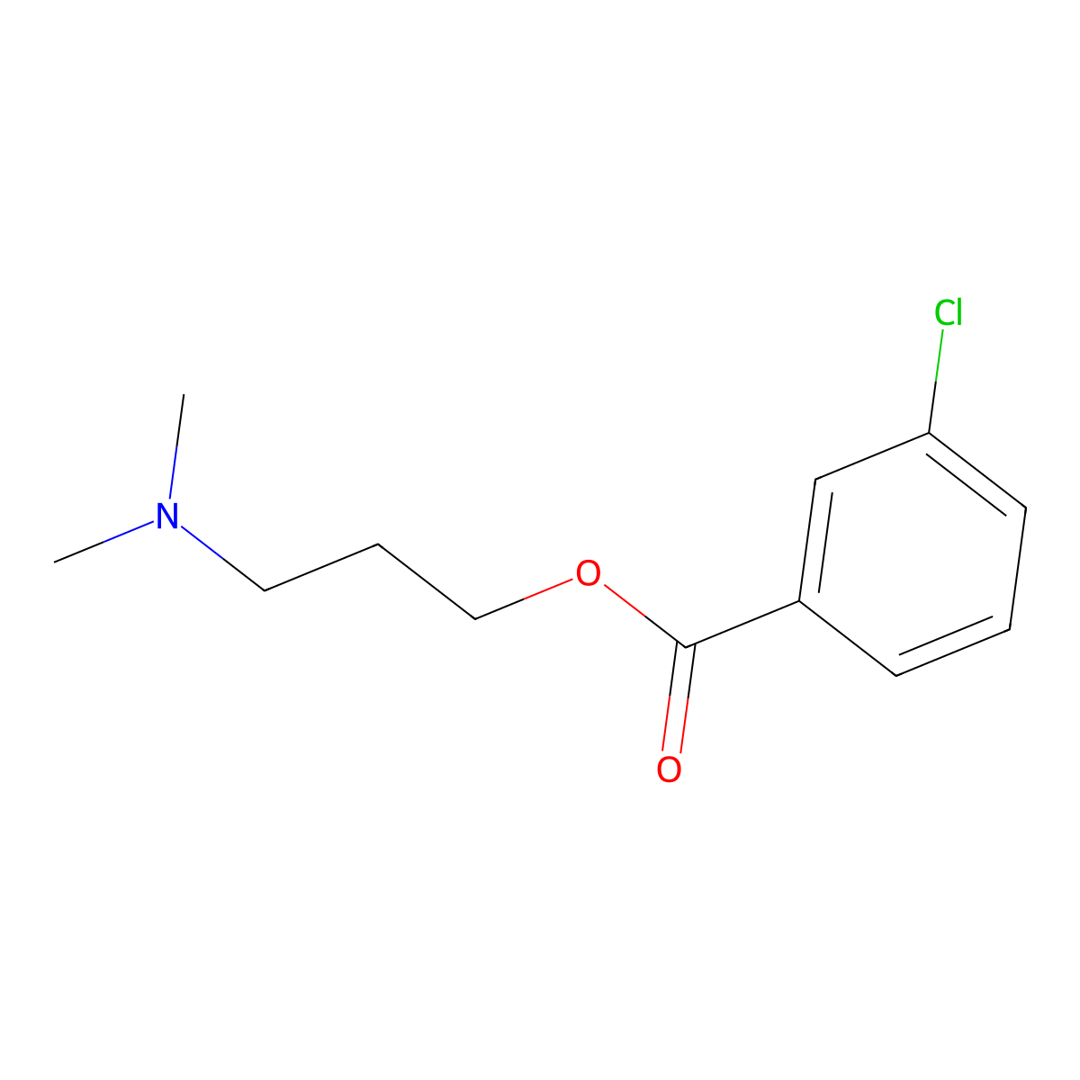 3-(Dimethylamino)propyl 3-chlorobenzoate molecular structure, CAS 5134-44-1
