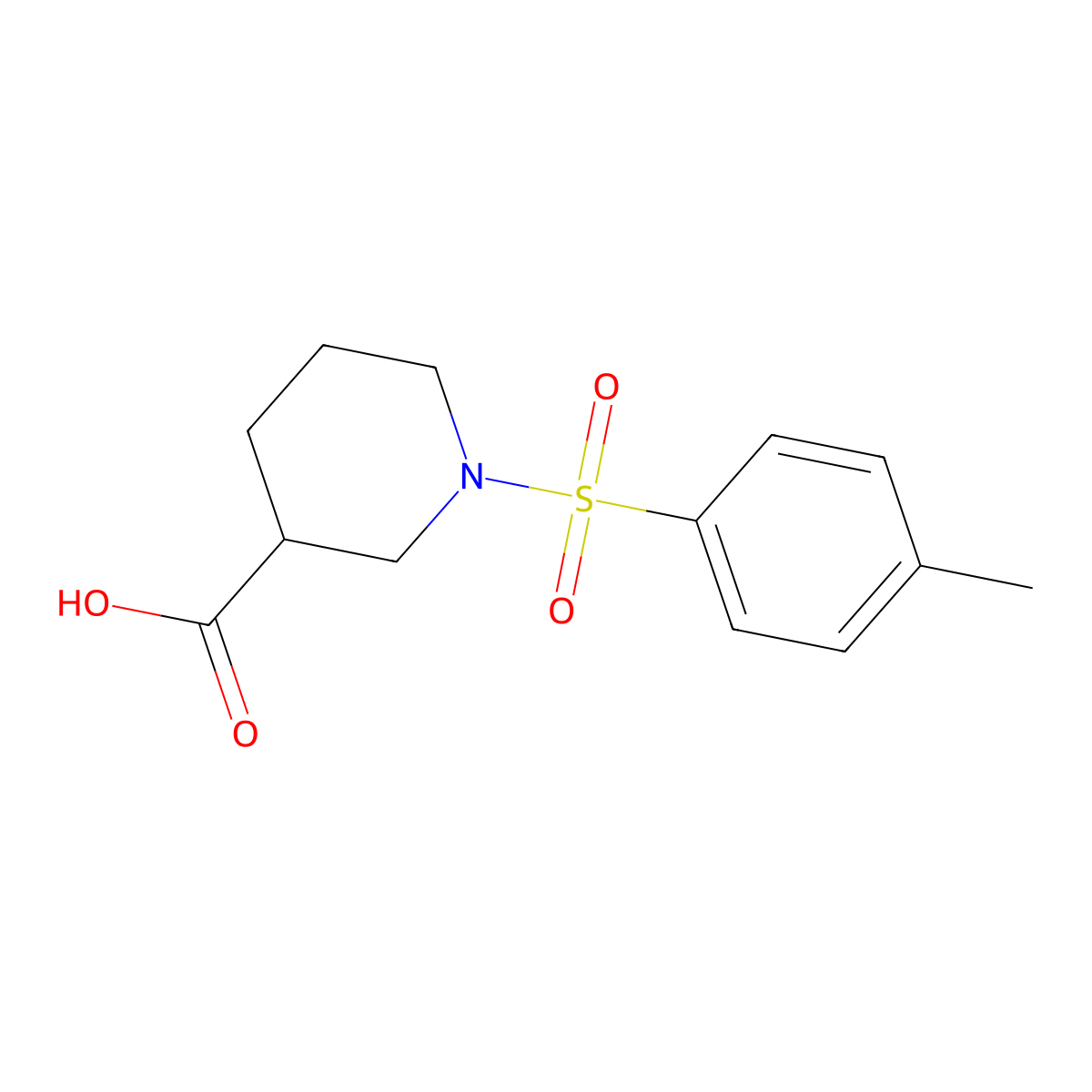 1-(4-Methylbenzenesulfonyl)piperidine-3-carboxylic acid molecular structure, CAS 5134-62-3