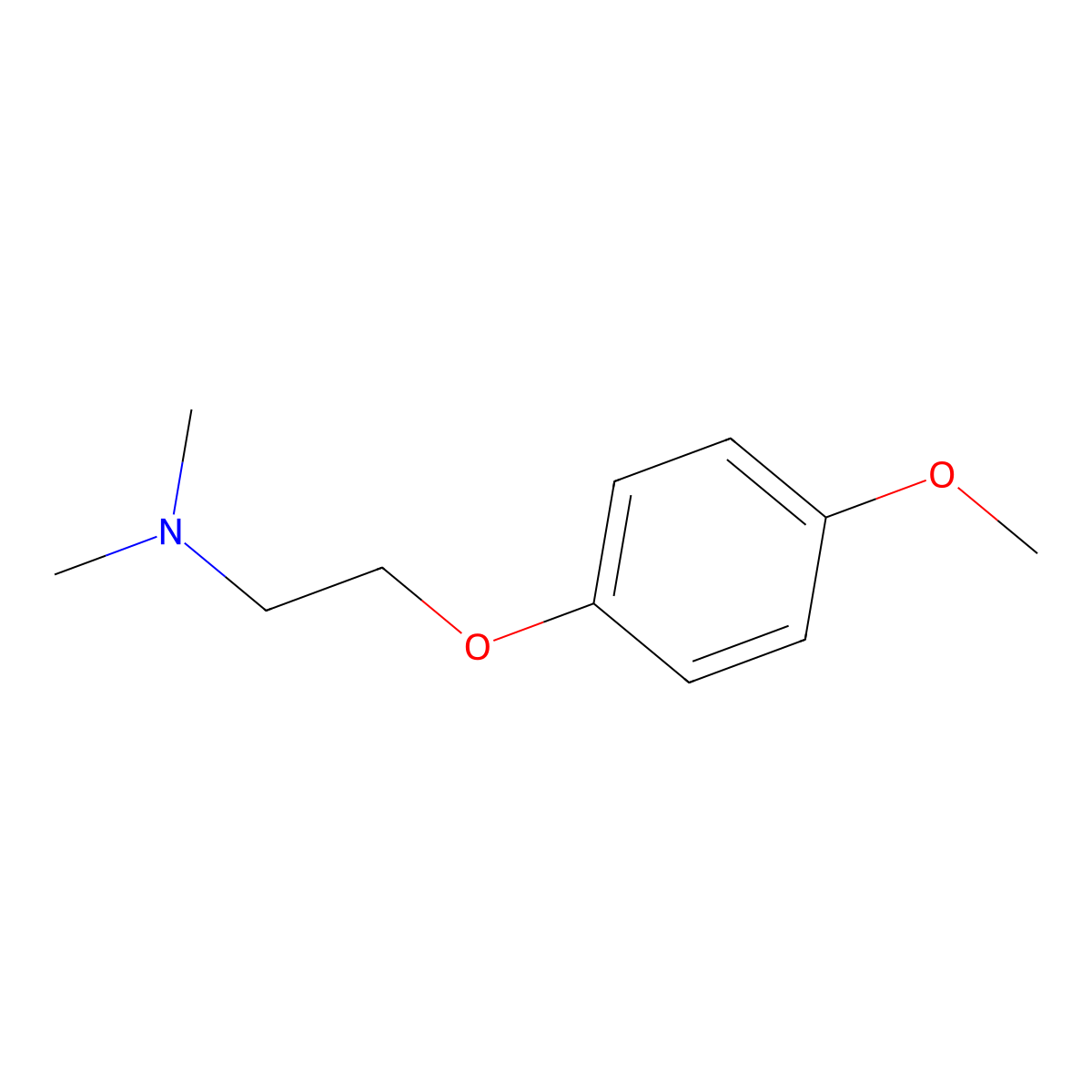 2-(4-Methoxyphenoxy)-N,N-dimethylethan-1-amine molecular structure, CAS 51344-12-8