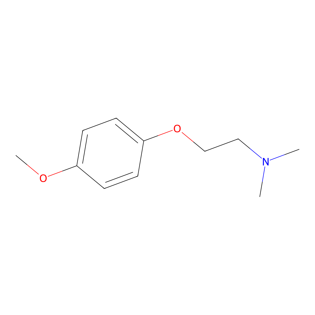 2-(4-Methoxyphenoxy)-N,N-dimethylethan-1-amine molecular structure, CAS 51344-12-8