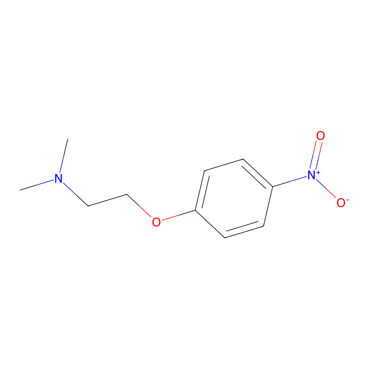 N,N-dimethyl-2-(4-nitrophenoxy)ethanamine molecular structure, CAS 51344-13-9
