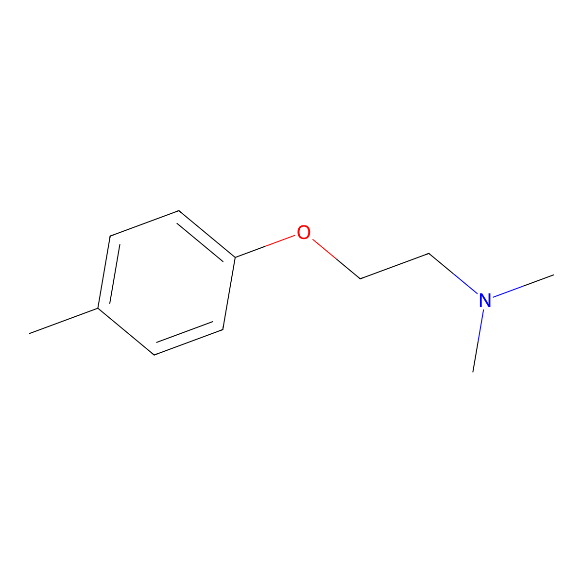Ethanamine, N,N-dimethyl-2-(4-methylphenoxy)- molecular structure, CAS 51344-14-0