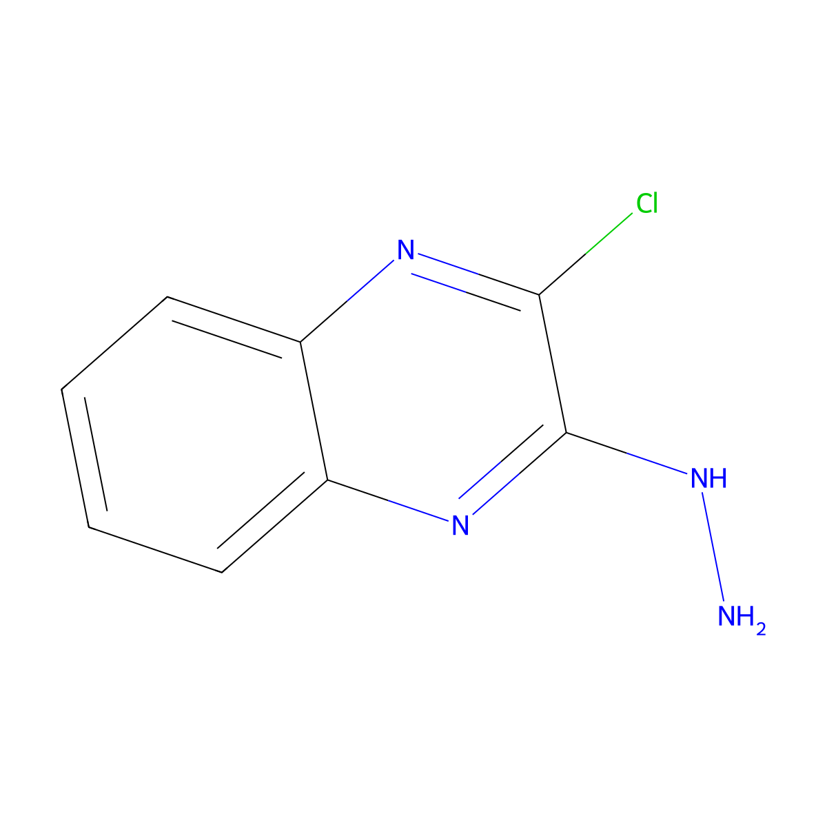 2-Chloro-3-hydrazinoquinoxaline molecular structure, CAS 51347-93-4