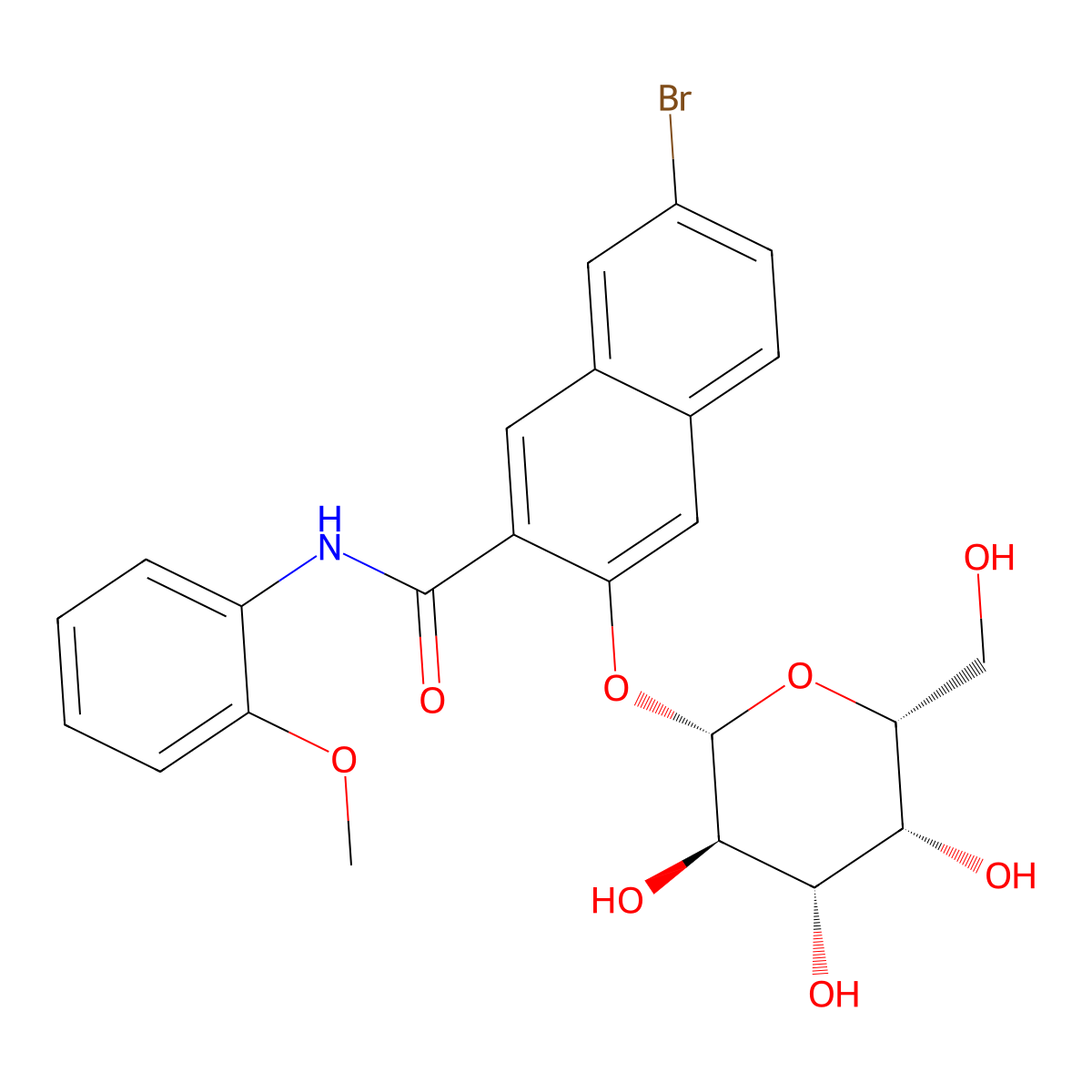Naphthol AS-BI beta-galactopyranoside molecular structure, CAS 51349-63-4