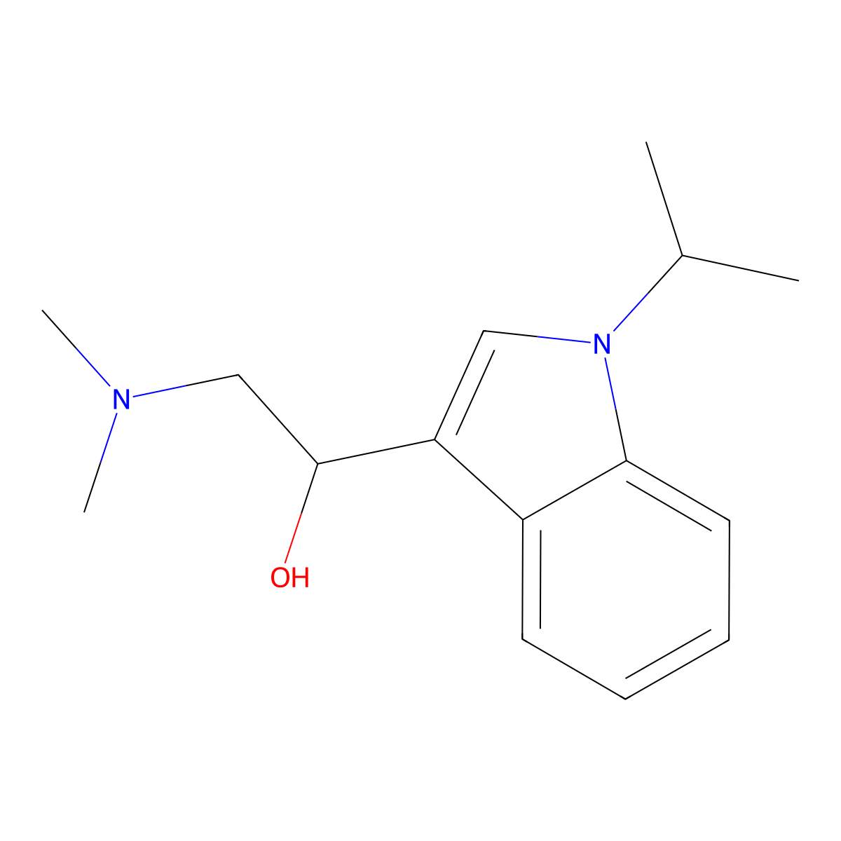 Indole-3-methanol, alpha-((dimethylamino)methyl)-1-isopropyl- molecular structure, CAS 5135-82-0