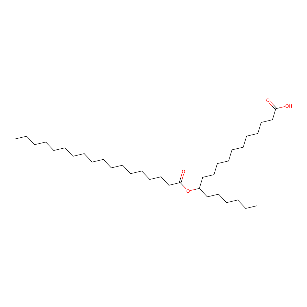12-Octadecanoyloxy-octadecanoic acid molecular structure, CAS 51350-61-9