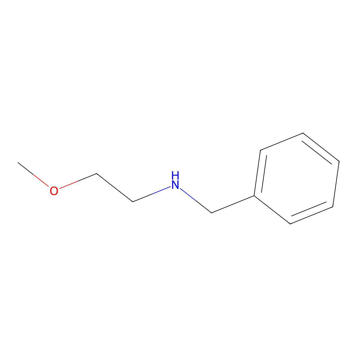 Benzyl(2-methoxyethyl)amine molecular structure, CAS 51353-26-5