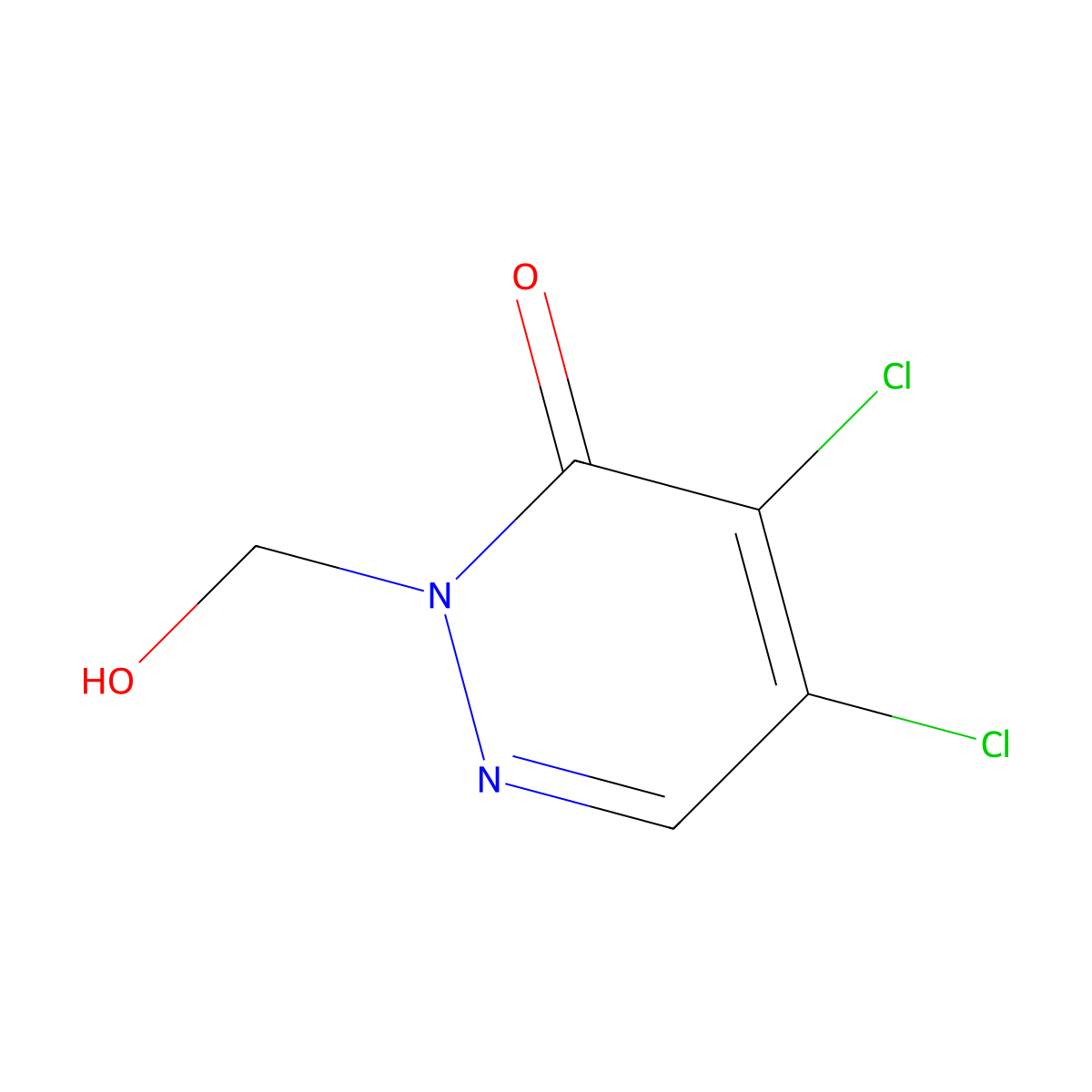 4,5-Dichloro-2-(hydroxymethyl)pyridazin-3(2H)-one molecular structure, CAS 51355-97-6