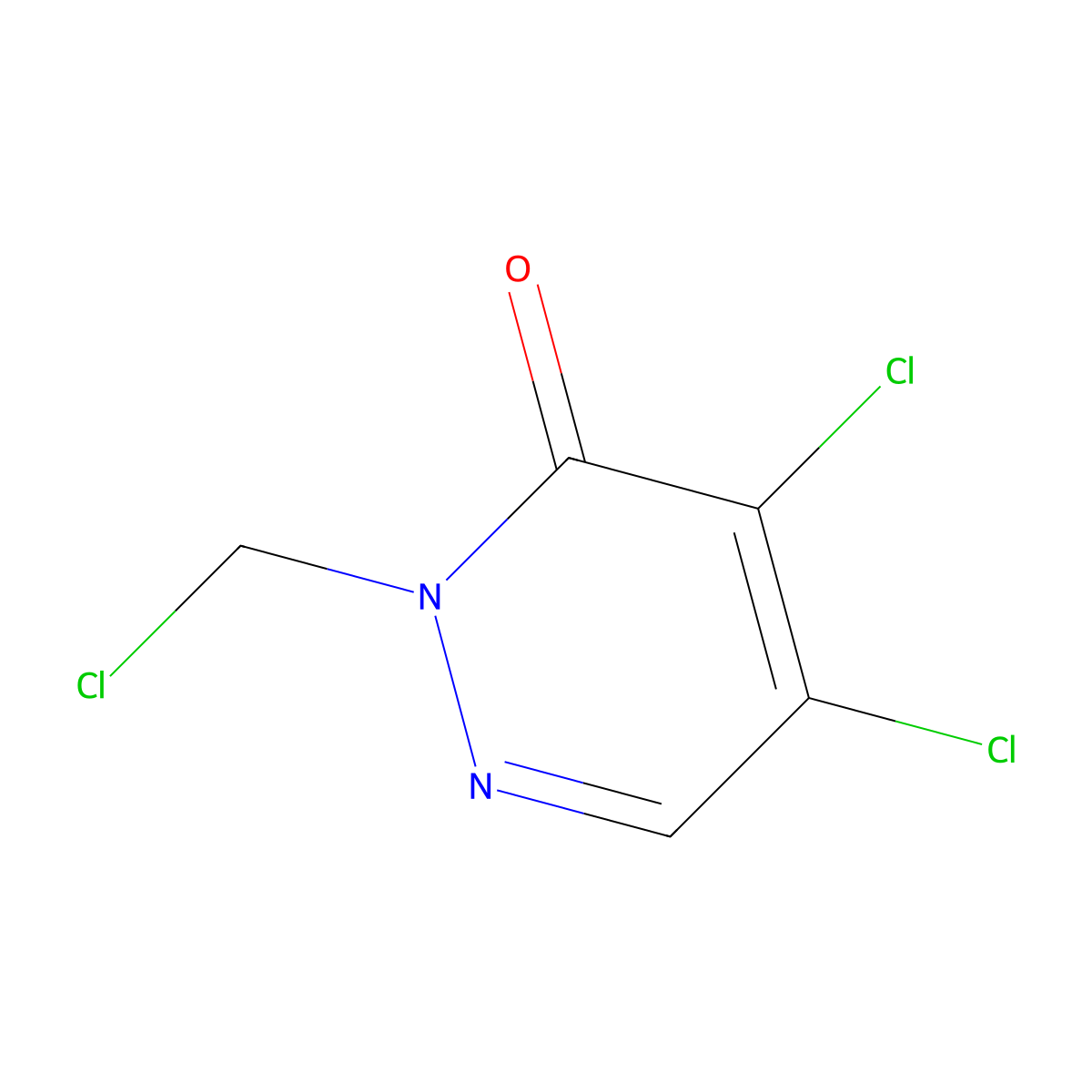 2-Chloromethyl-4,5-dichloropyridazin-3(2H)-one molecular structure, CAS 51356-03-7