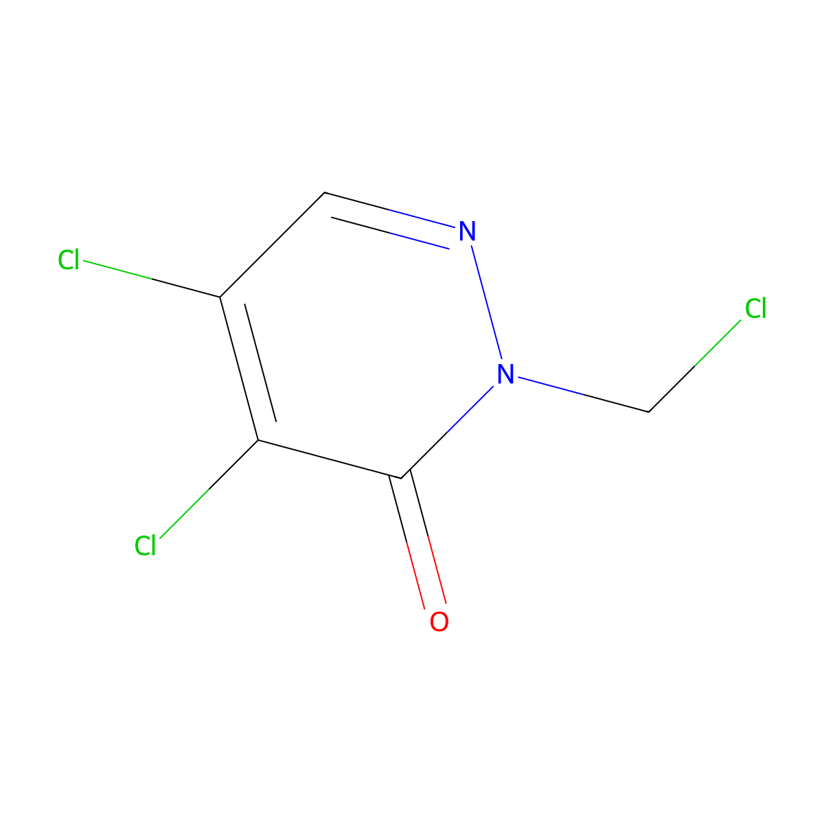 2-Chloromethyl-4,5-dichloropyridazin-3(2H)-one molecular structure, CAS 51356-03-7