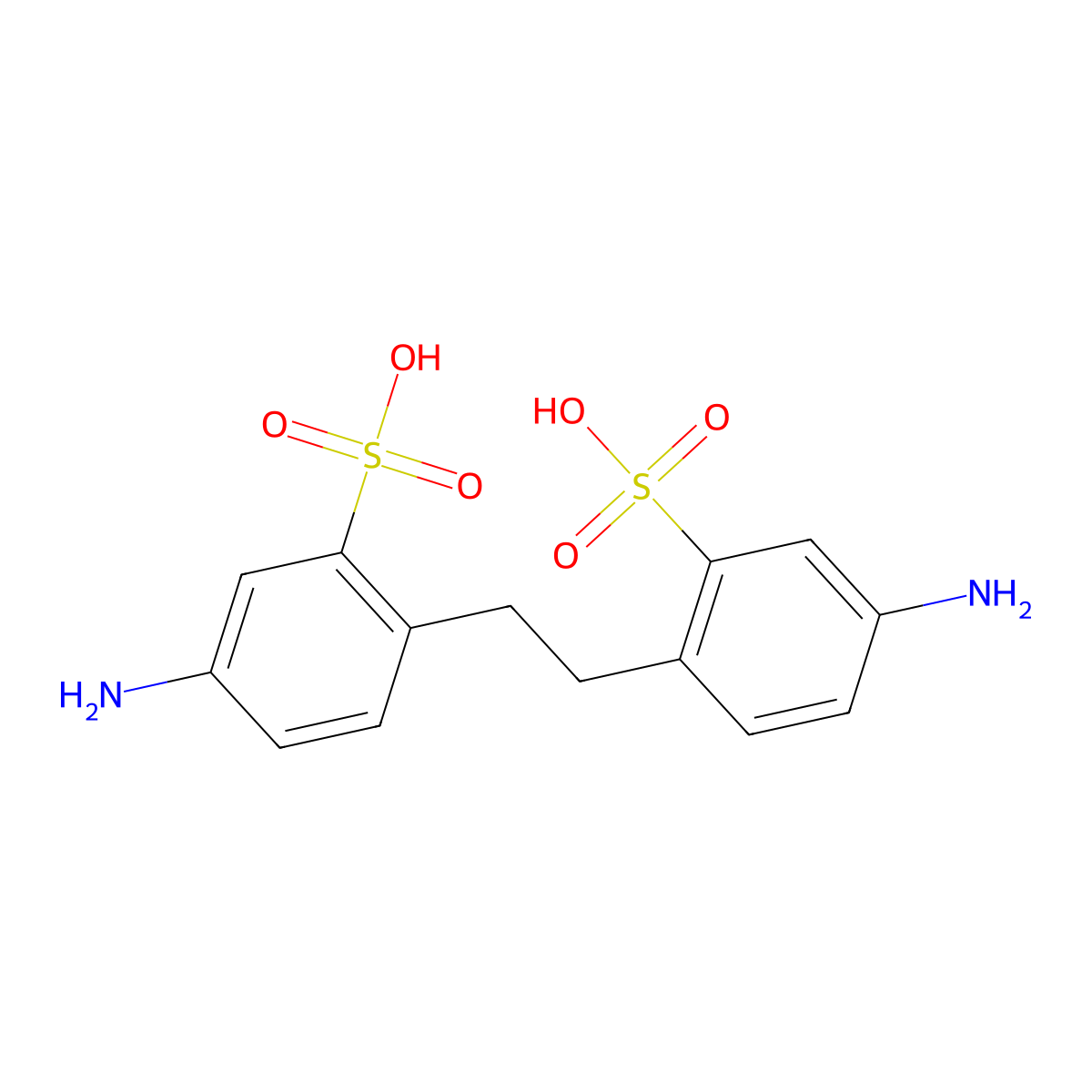 5-Amino-2-[2-(4-amino-2-sulfophenyl)ethyl]benzenesulfonic acid molecular structure, CAS 5136-34-5