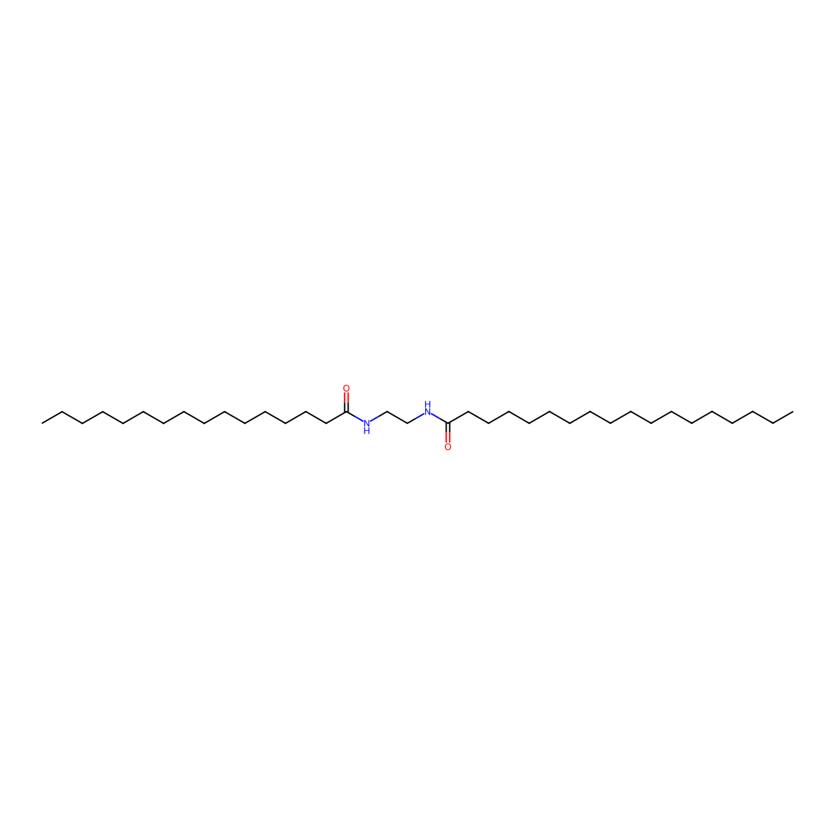 Ethylene-N-palmitamide-N'-stearamide molecular structure, CAS 5136-44-7