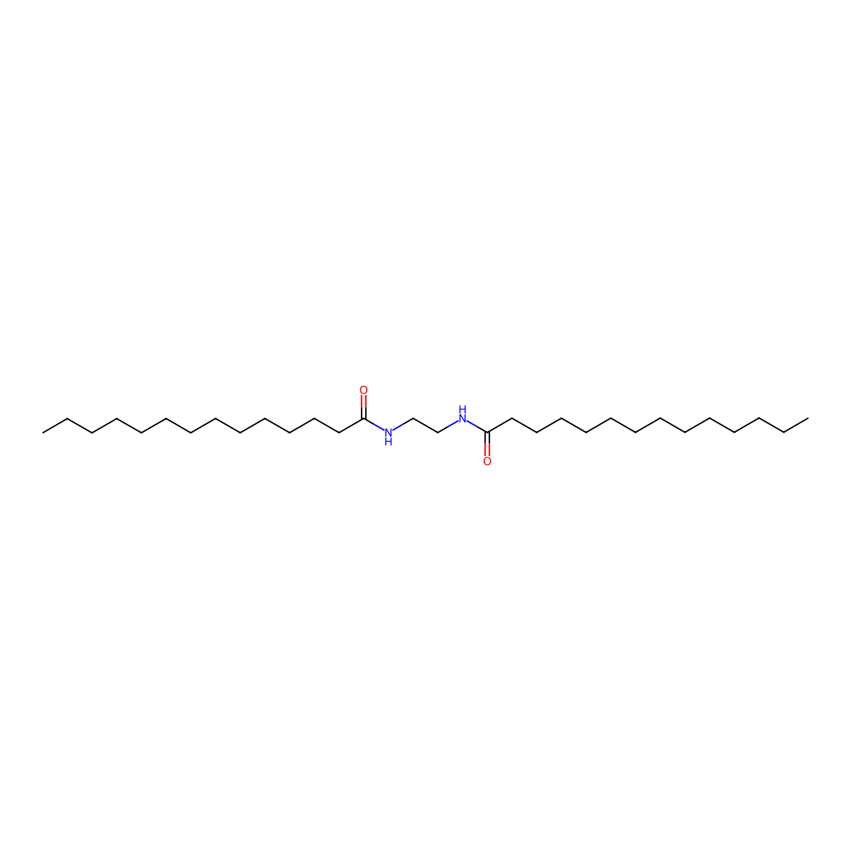N,N'-Ethylenebismyristamide molecular structure, CAS 5136-46-9
