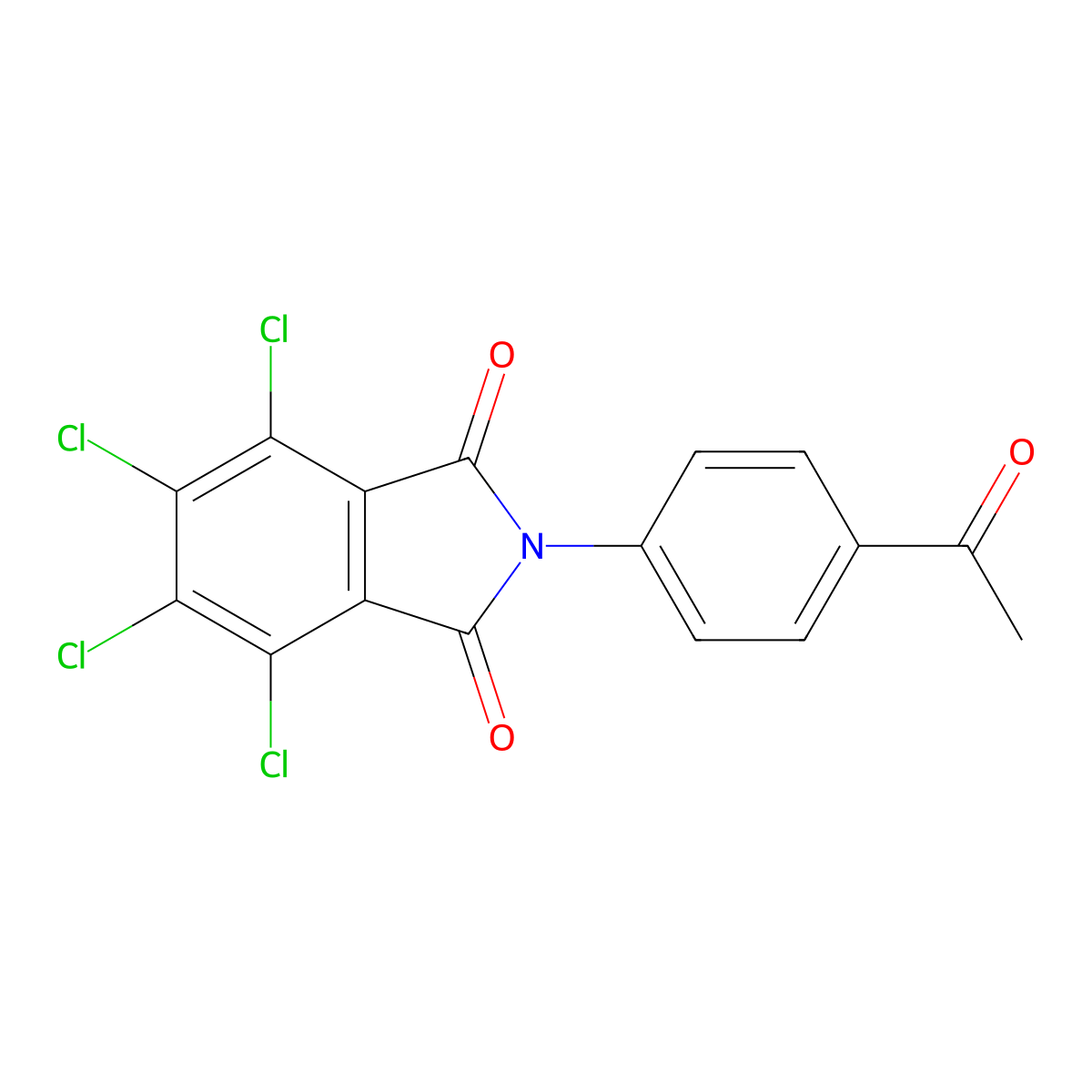2-(4-acetylphenyl)-4,5,6,7-tetrachloro-1H-isoindole-1,3(2H)-dione molecular structure, CAS 5136-50-5