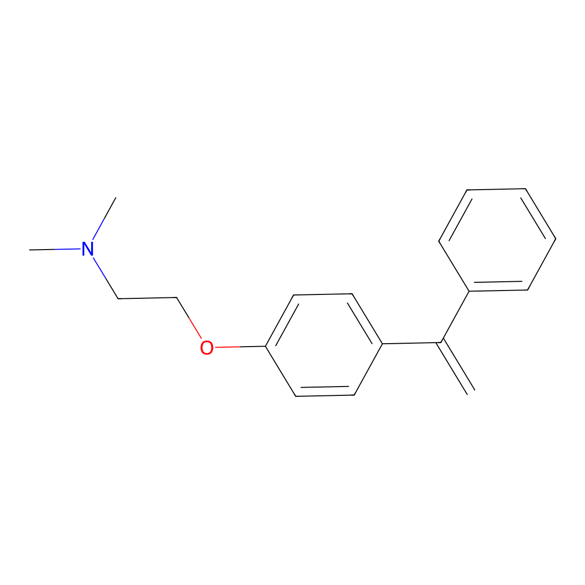 N,N-Dimethyl-2-[4-(1-phenylethenyl)phenoxy]ethan-1-amine molecular structure, CAS 51360-32-8