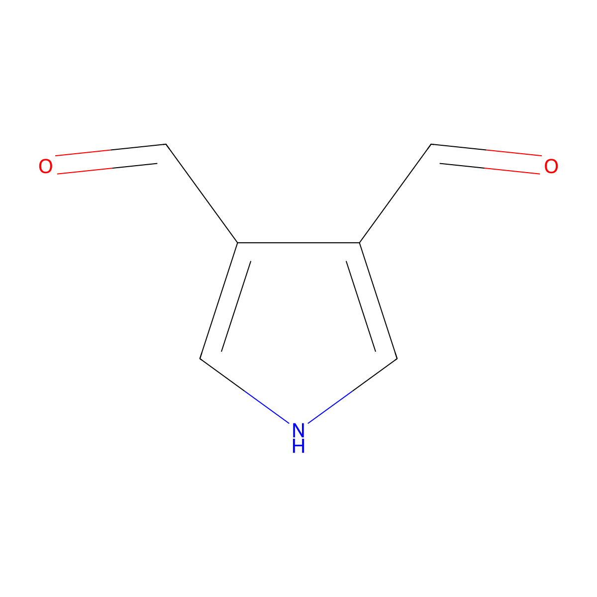 1H-pyrrole-3,4-dicarbaldehyde molecular structure, CAS 51361-98-9