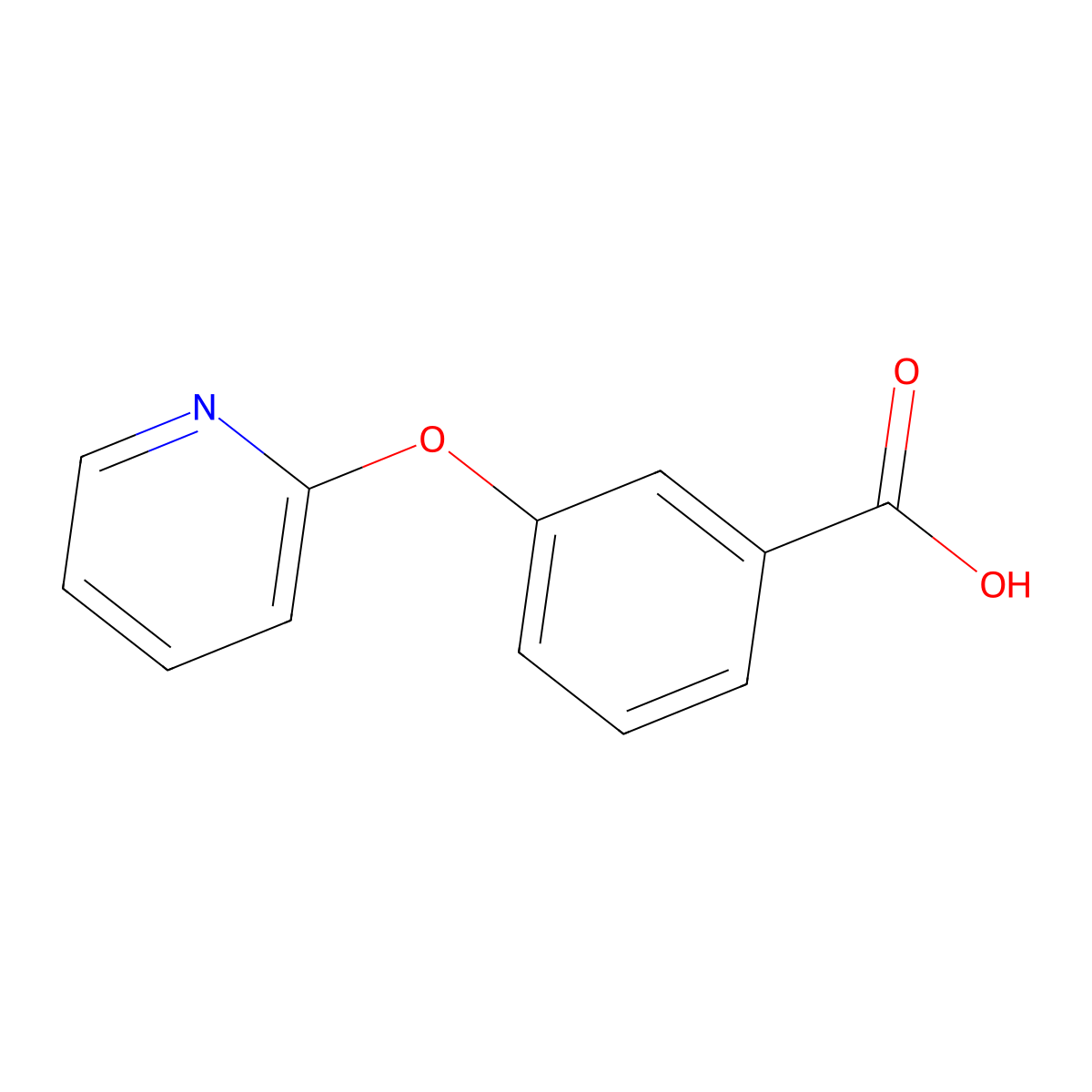 3-(Pyridin-2-yloxy)benzoic acid molecular structure, CAS 51362-30-2