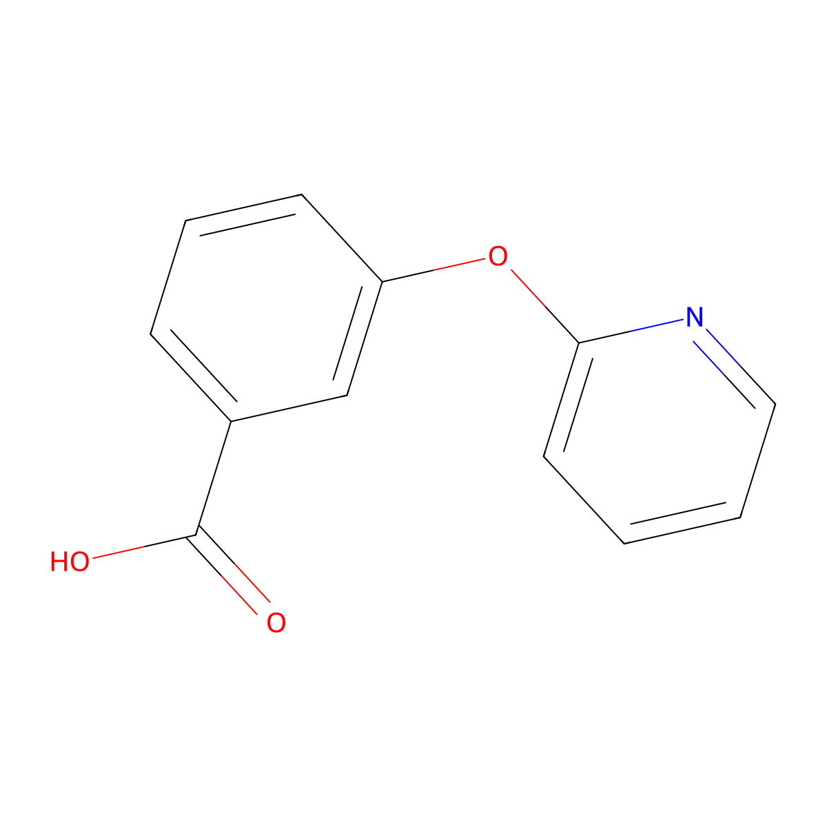 3-(Pyridin-2-yloxy)benzoic acid molecular structure, CAS 51362-30-2