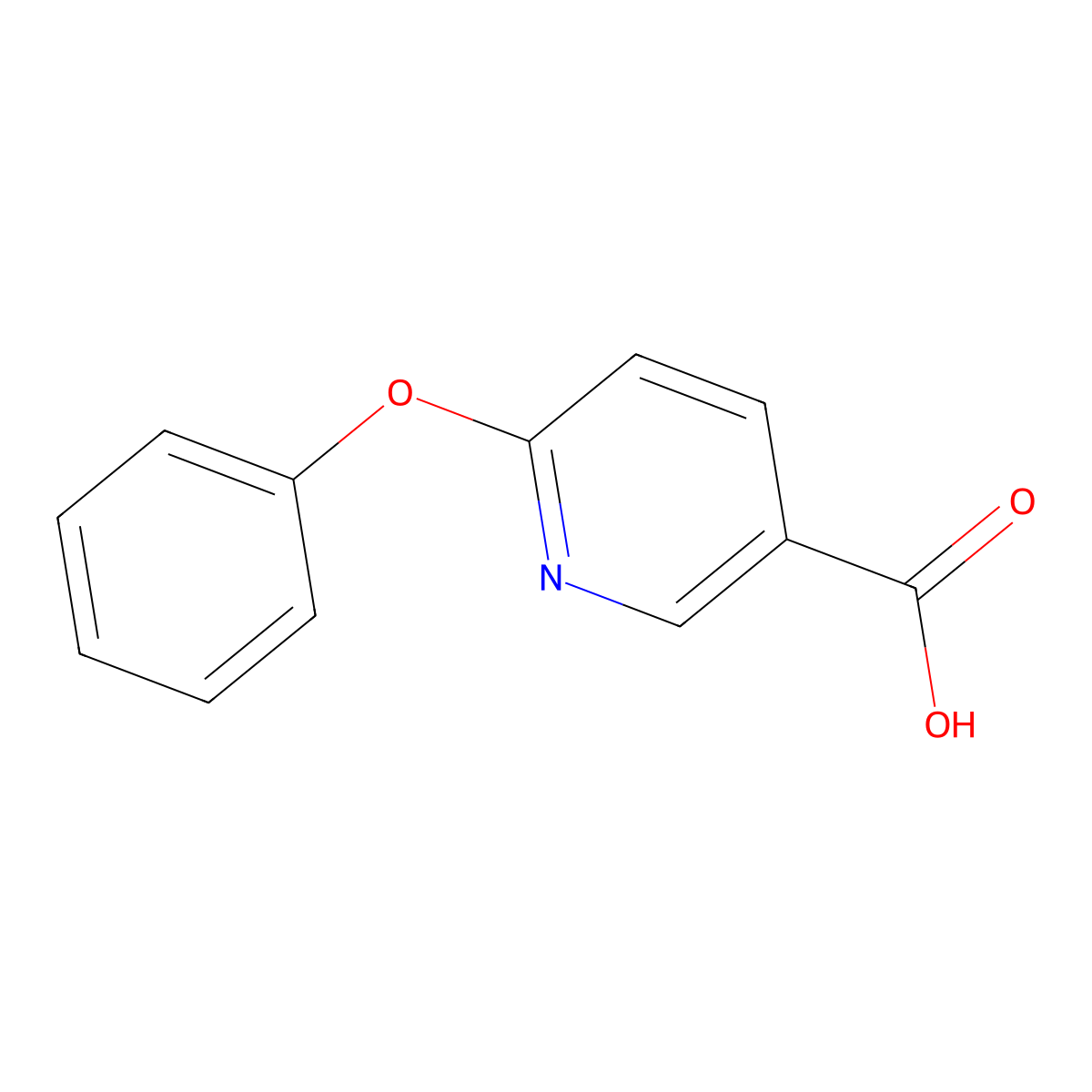 6-Phenoxynicotinic Acid molecular structure, CAS 51362-38-0