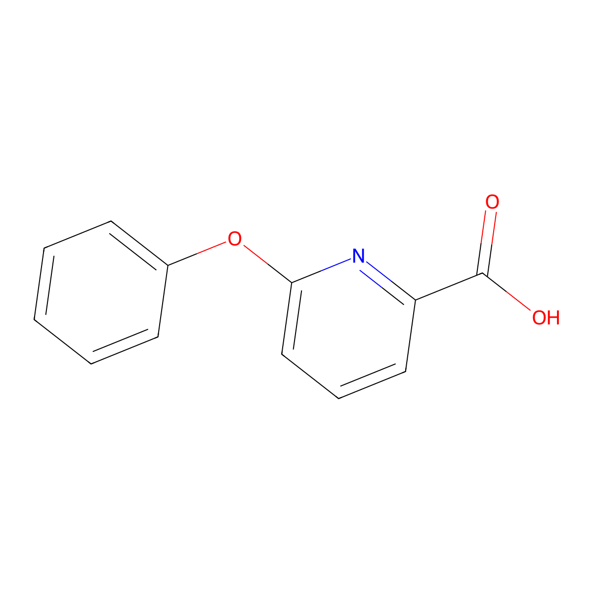 6-Phenoxypicolinic acid molecular structure, CAS 51362-40-4