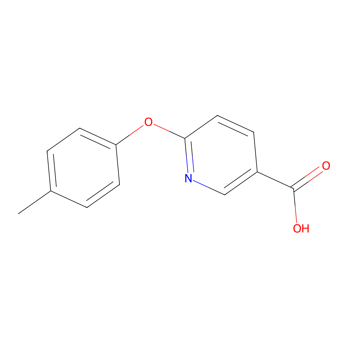 6-(p-Tolyloxy)nicotinic acid molecular structure, CAS 51362-47-1