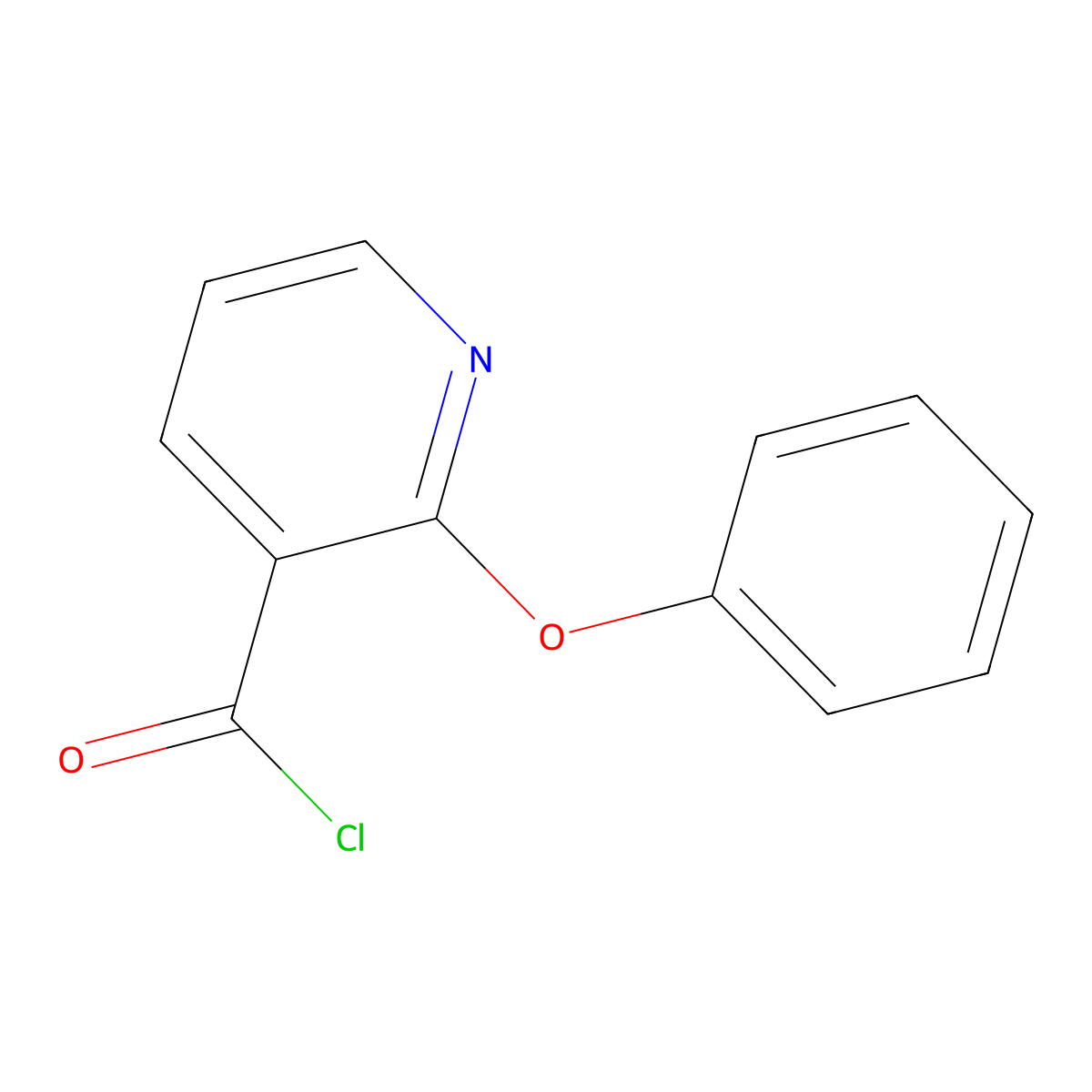 2-Phenoxypyridine-3-carbonyl chloride molecular structure, CAS 51362-49-3