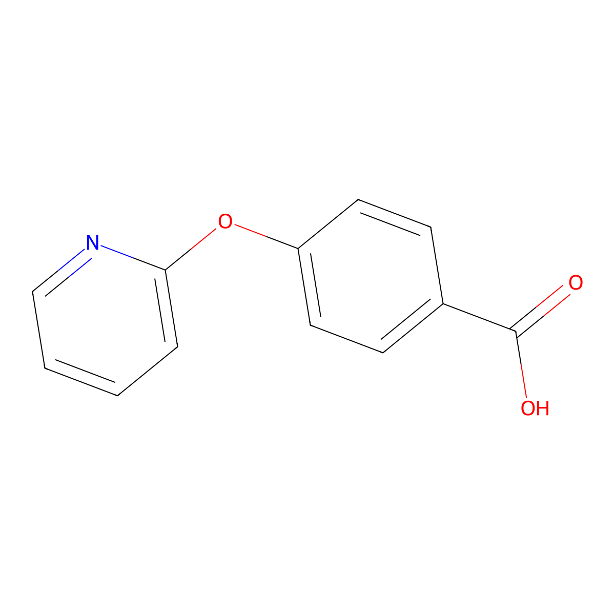 4-(Pyridin-2-yloxy)benzoic acid molecular structure, CAS 51363-00-9
