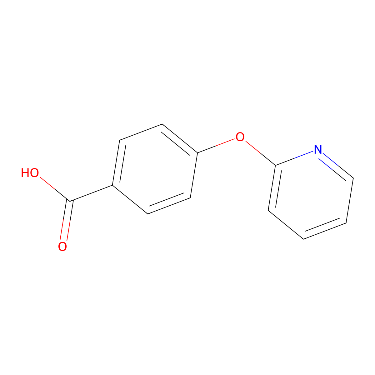 4-(Pyridin-2-yloxy)benzoic acid molecular structure, CAS 51363-00-9