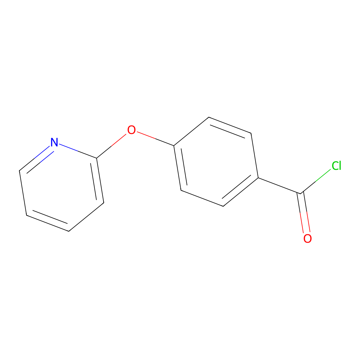 4-(Pyrid-2-yloxy)benzoyl chloride molecular structure, CAS 51363-01-0