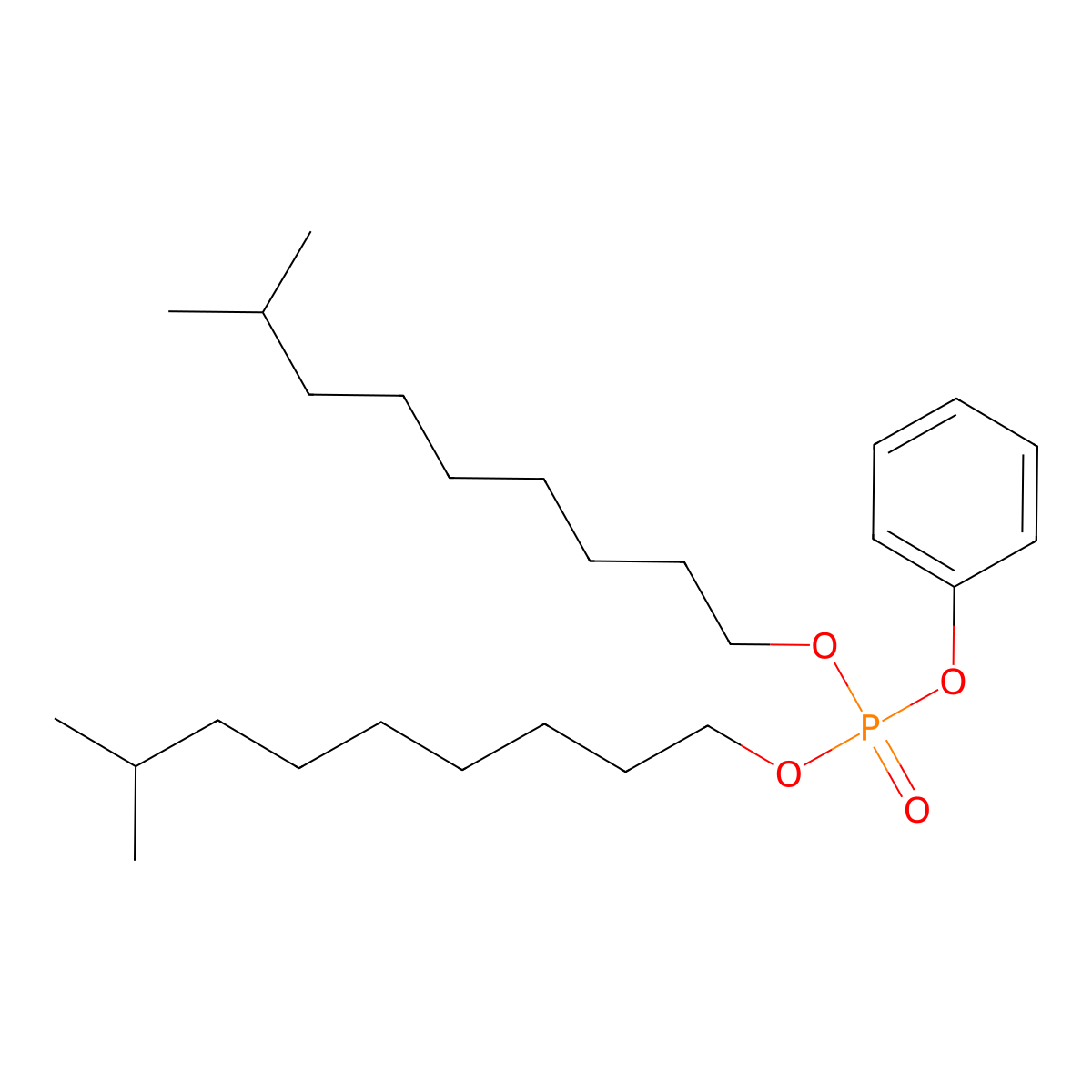 Diisodecyl phenyl phosphate molecular structure, CAS 51363-64-5