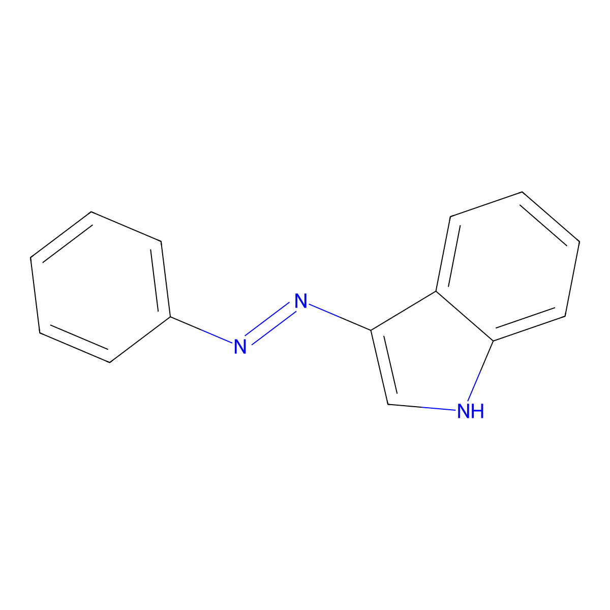 Phenylazoindole molecular structure, CAS 51365-20-9