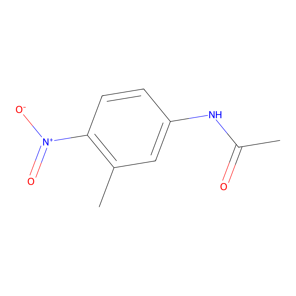4-Acetamido-2-methylnitrobenzene molecular structure, CAS 51366-39-3