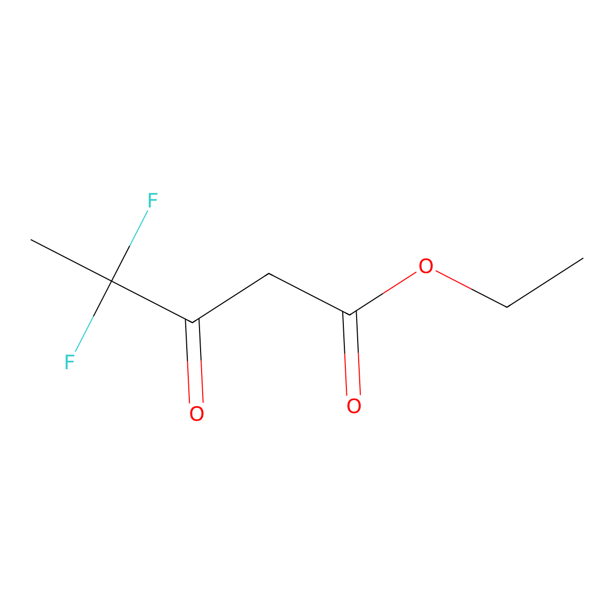 Ethyl 4,4-difluoro-3-oxopentanoate molecular structure, CAS 51368-10-6