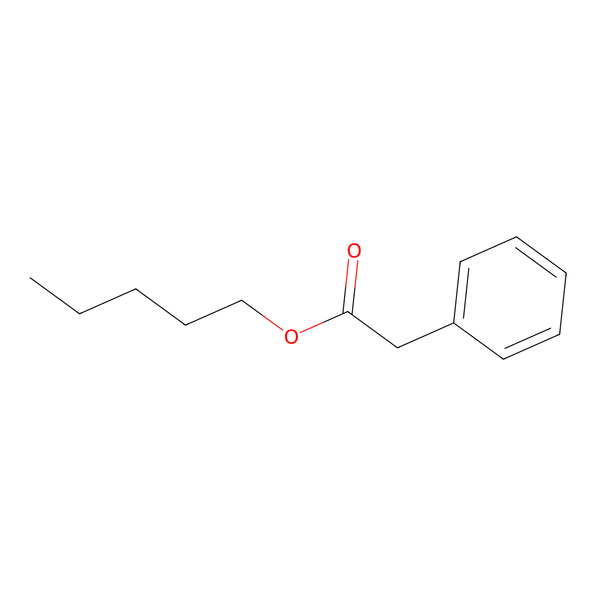 Pentyl phenylacetate molecular structure, CAS 5137-52-0