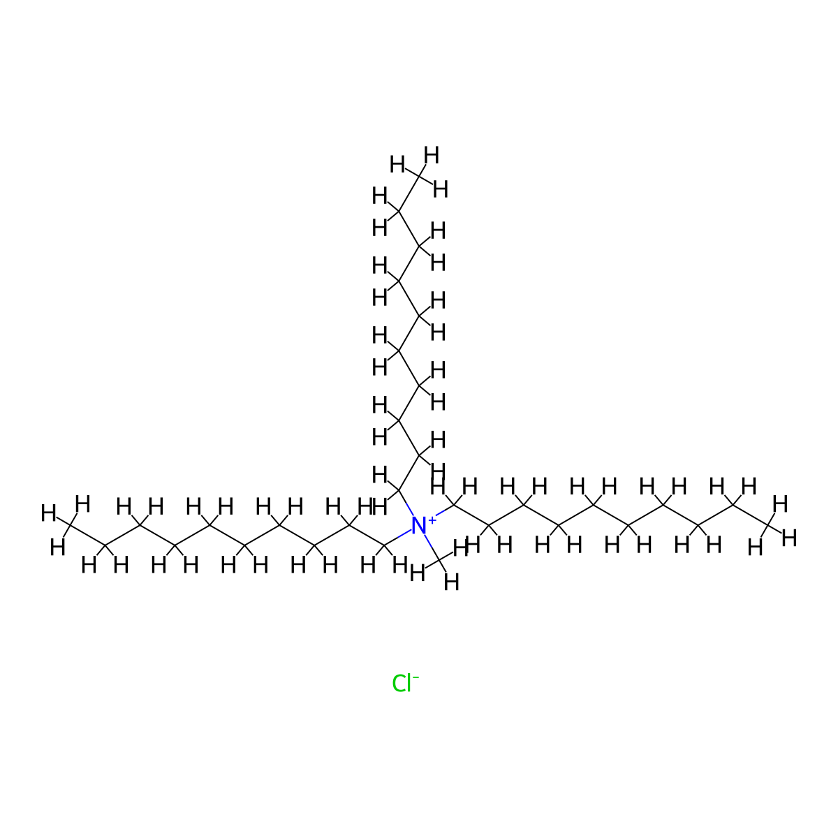 Tridecylmethylammonium chloride molecular structure, CAS 5137-56-4
