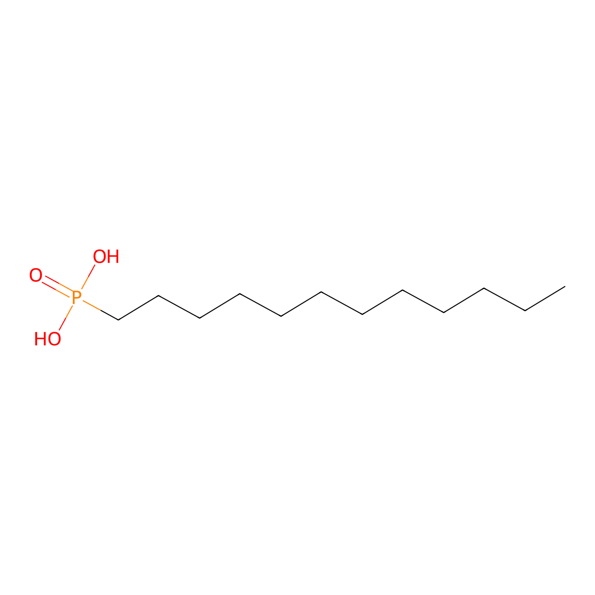 Phosphonic acid, P-dodecyl- molecular structure, CAS 5137-70-2