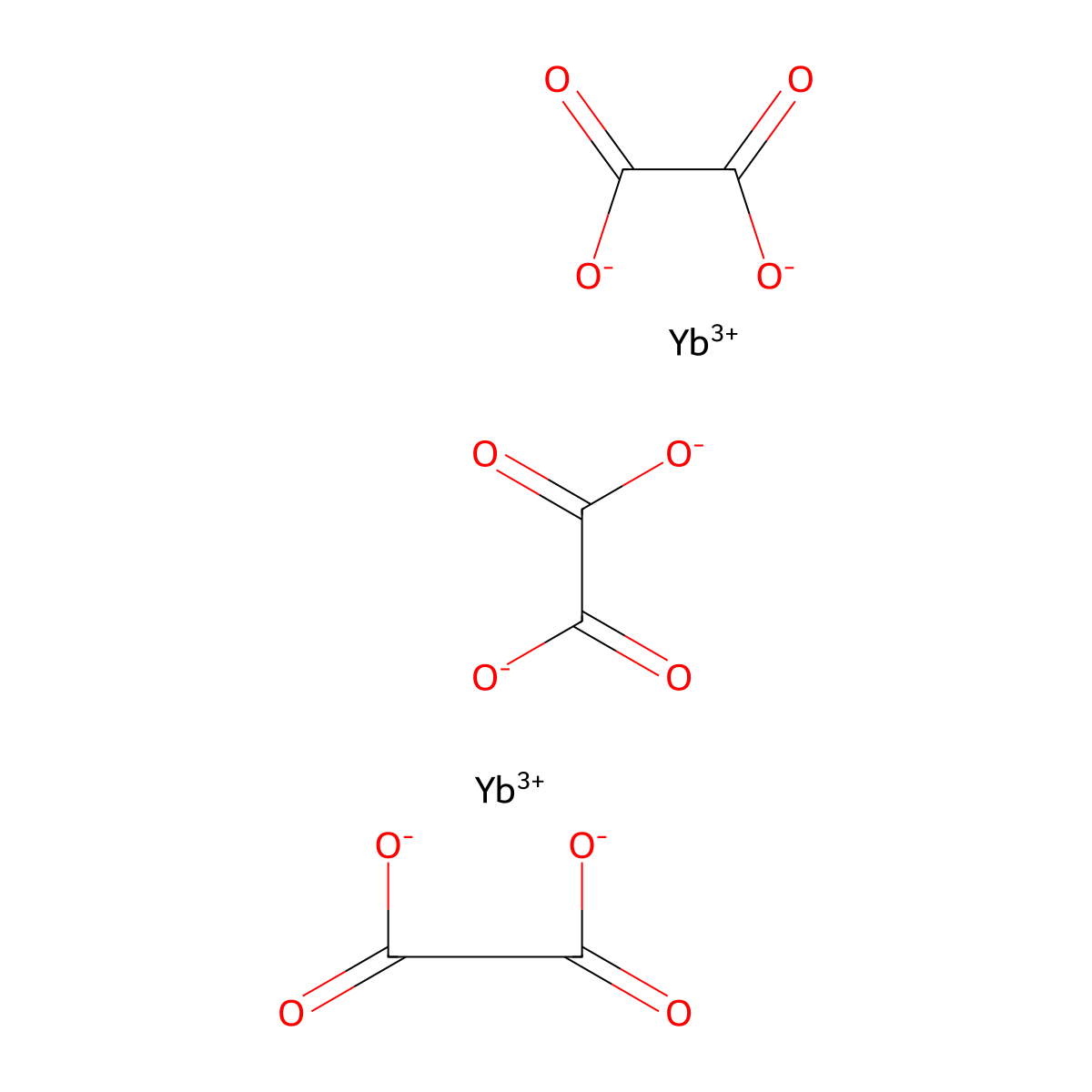 Diytterbium trioxalate molecular structure, CAS 51373-68-3