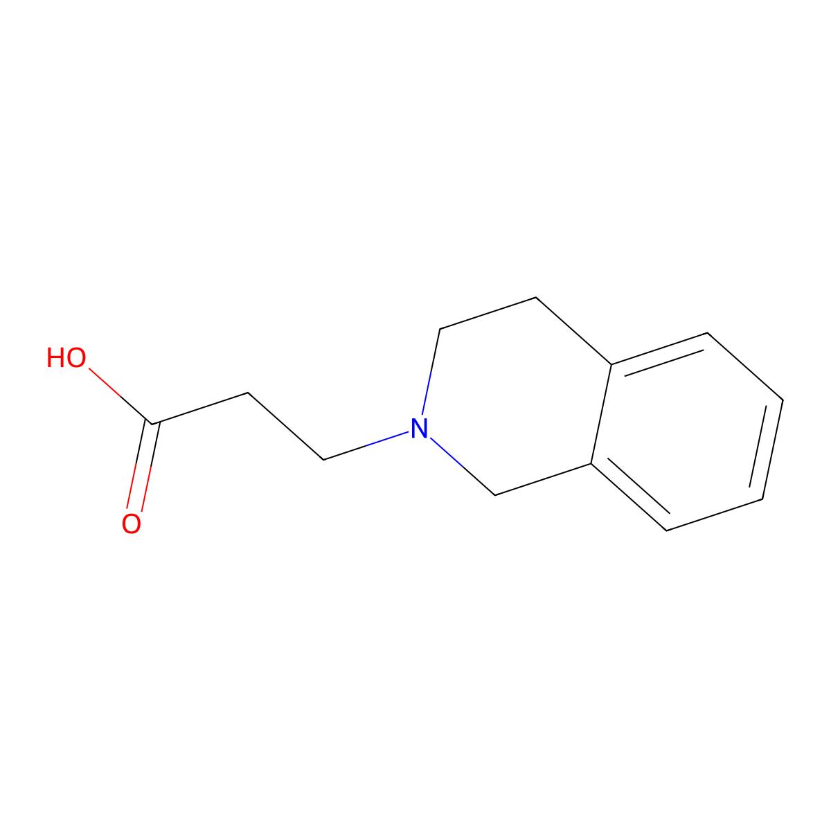 3-(3,4-Dihydroisoquinolin-2(1H)-yl)propanoic acid molecular structure, CAS 51375-99-6
