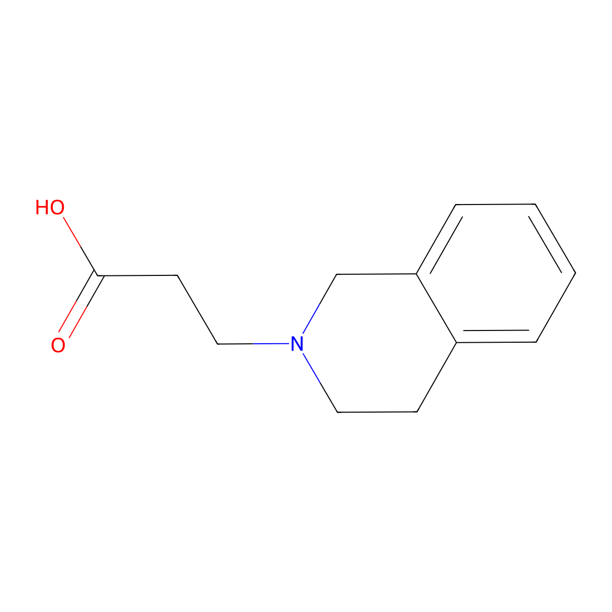 3-(3,4-Dihydroisoquinolin-2(1H)-yl)propanoic acid molecular structure, CAS 51375-99-6