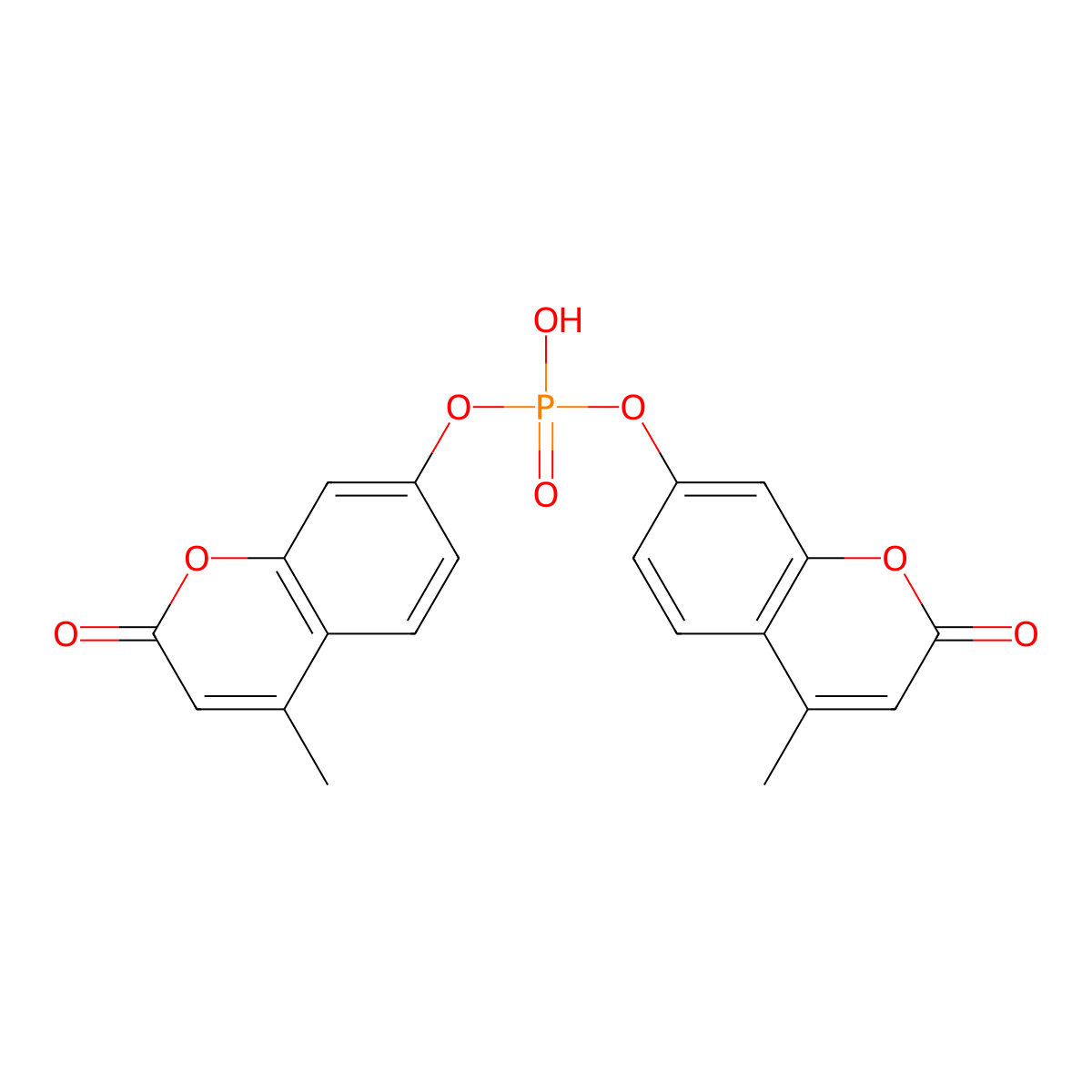 2H-1-Benzopyran-2-one, 7,7'-(phosphinicobis(oxy))bis(4-methyl- molecular structure, CAS 51379-07-8
