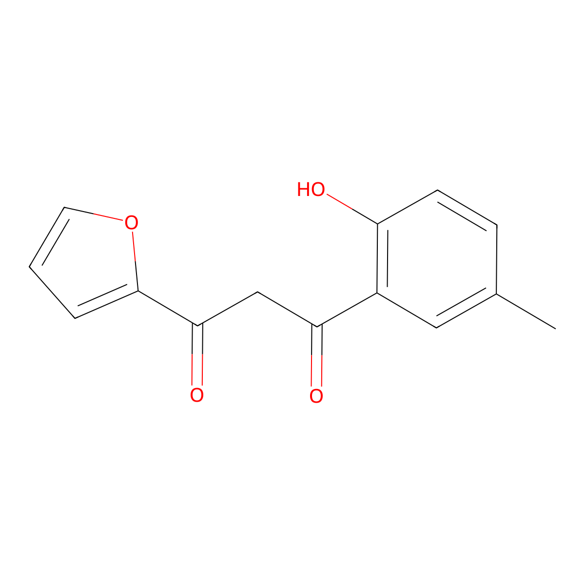 1-(Furan-2-yl)-3-(2-hydroxy-5-methylphenyl)propane-1,3-dione molecular structure, CAS 51379-25-0