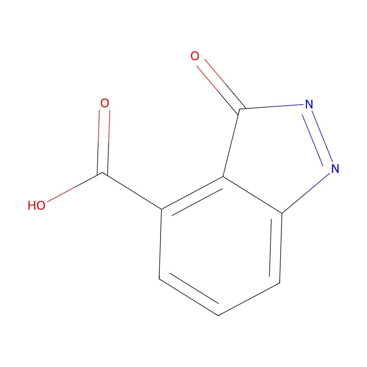 3-Oxo-3H-indazole-4-carboxylic acid molecular structure, CAS 51382-77-5