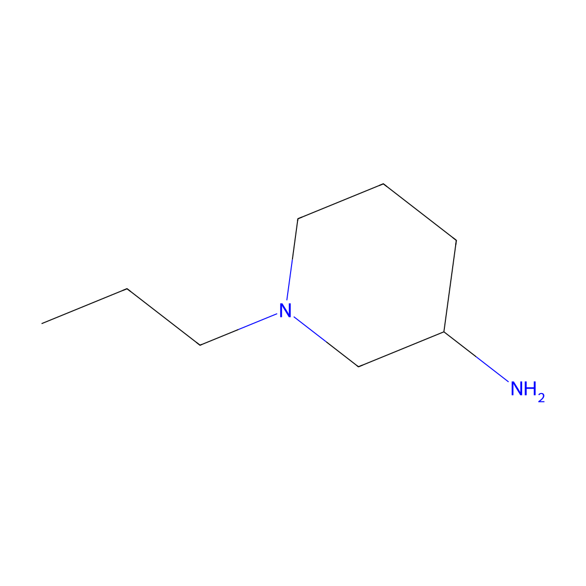 1-Propylpiperidin-3-amine molecular structure, CAS 51388-02-4