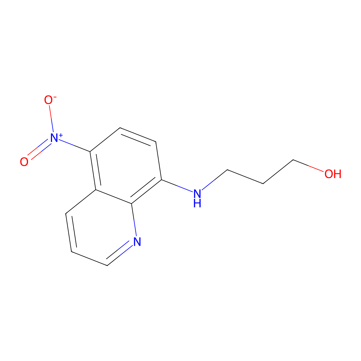 3-[(5-Nitroquinolin-8-yl)amino]propan-1-ol molecular structure, CAS 5139-23-1