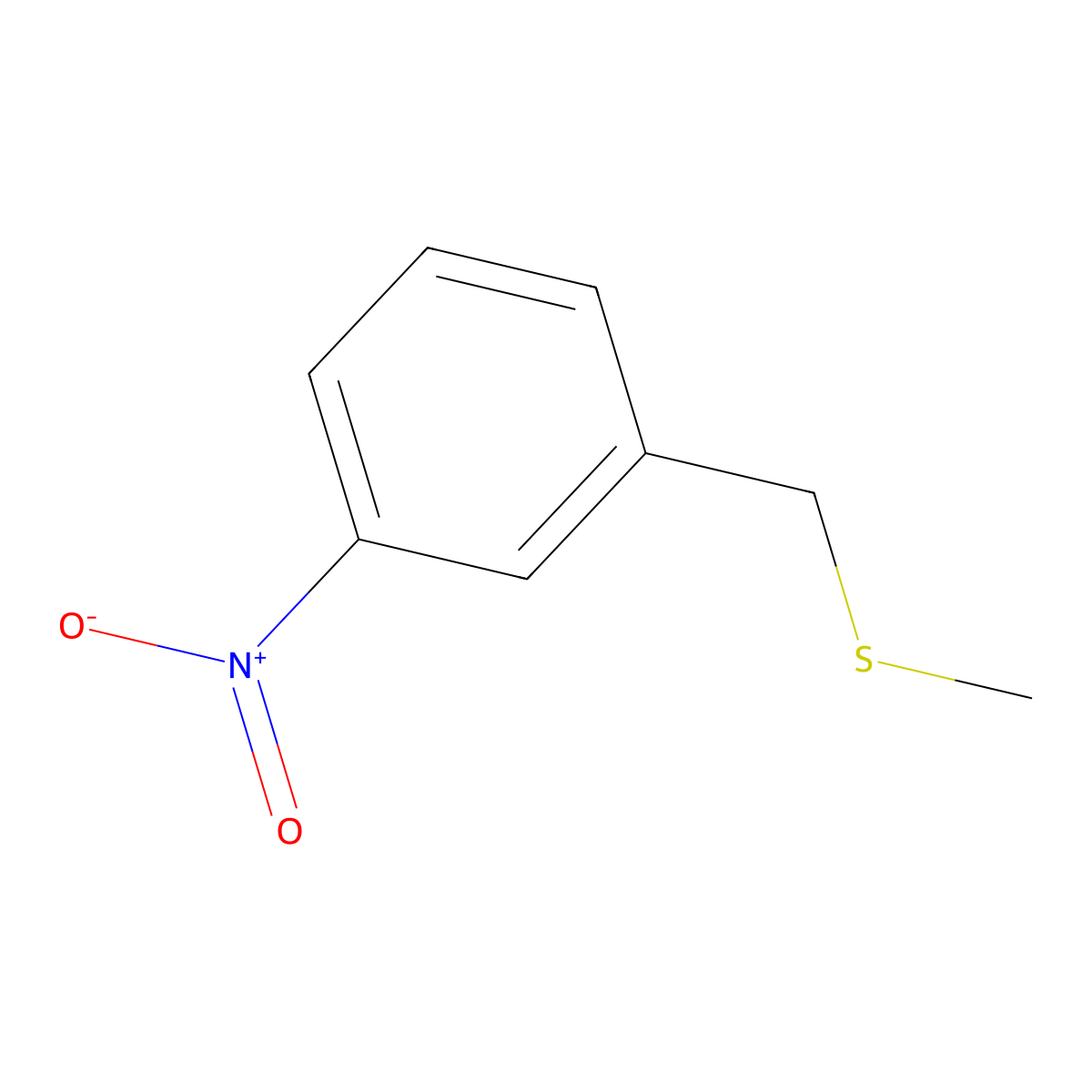Methyl(3-nitrobenzyl)sulfane molecular structure, CAS 51392-54-2