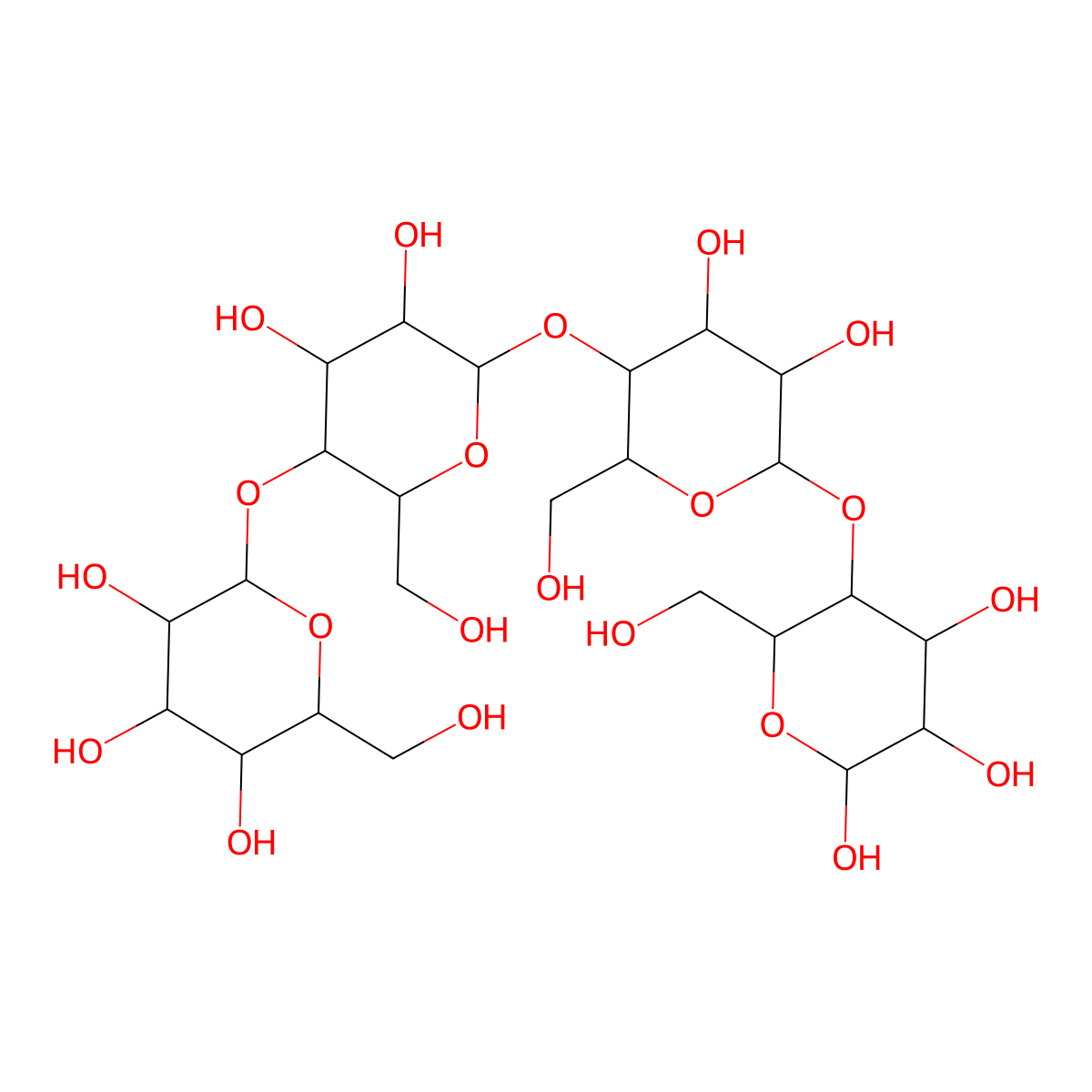 alpha-D-Mannan molecular structure, CAS 51395-96-1